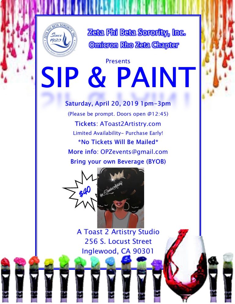 SIP & PAINT FUNDRAISER / SOCIAL Omicron Rho Zeta Chapter